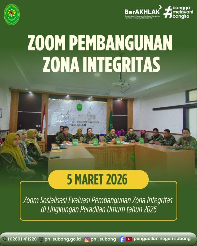 Zoom Pembangunan Zona Integritas